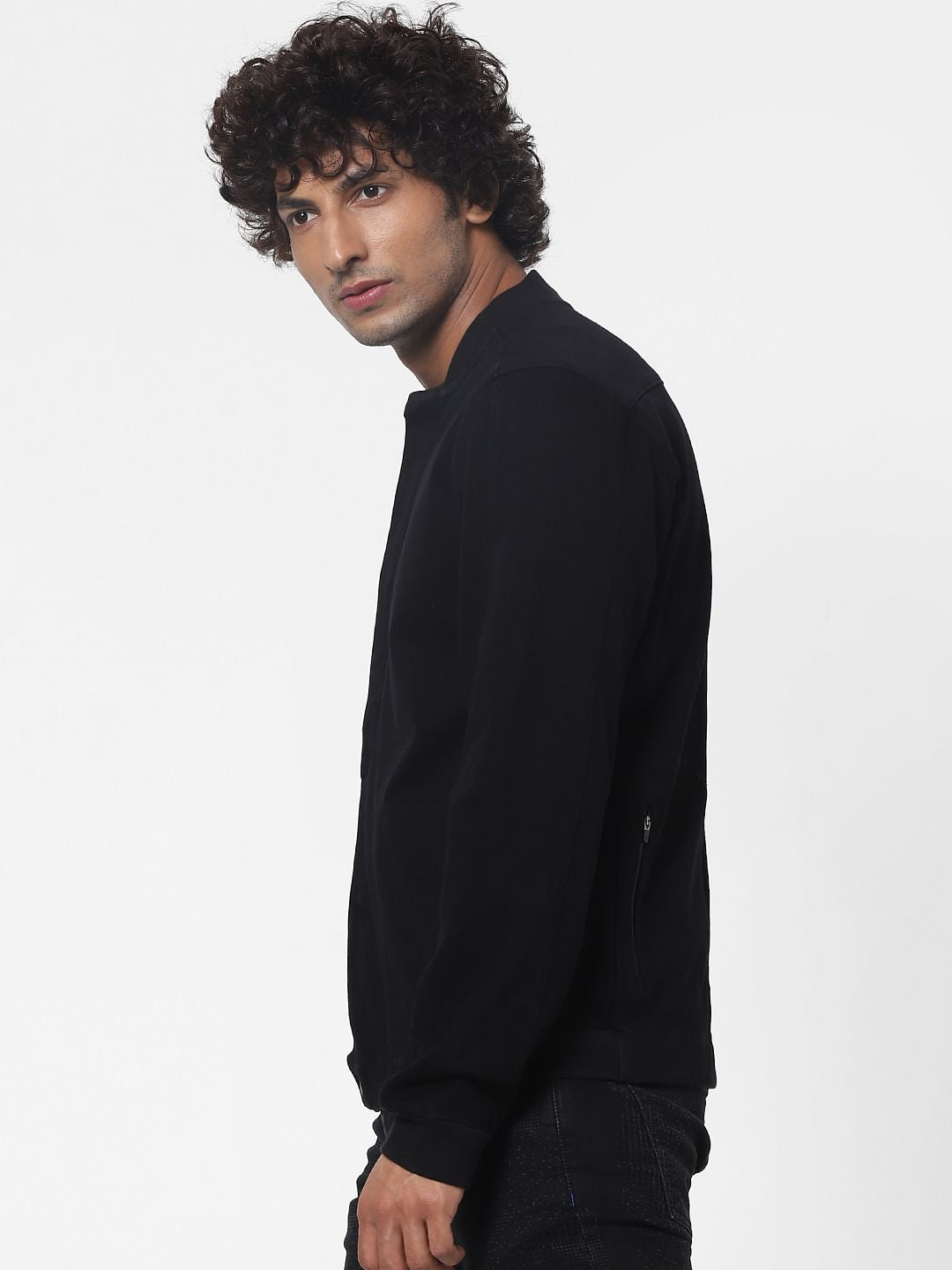 Protect Black Front Open Jacket