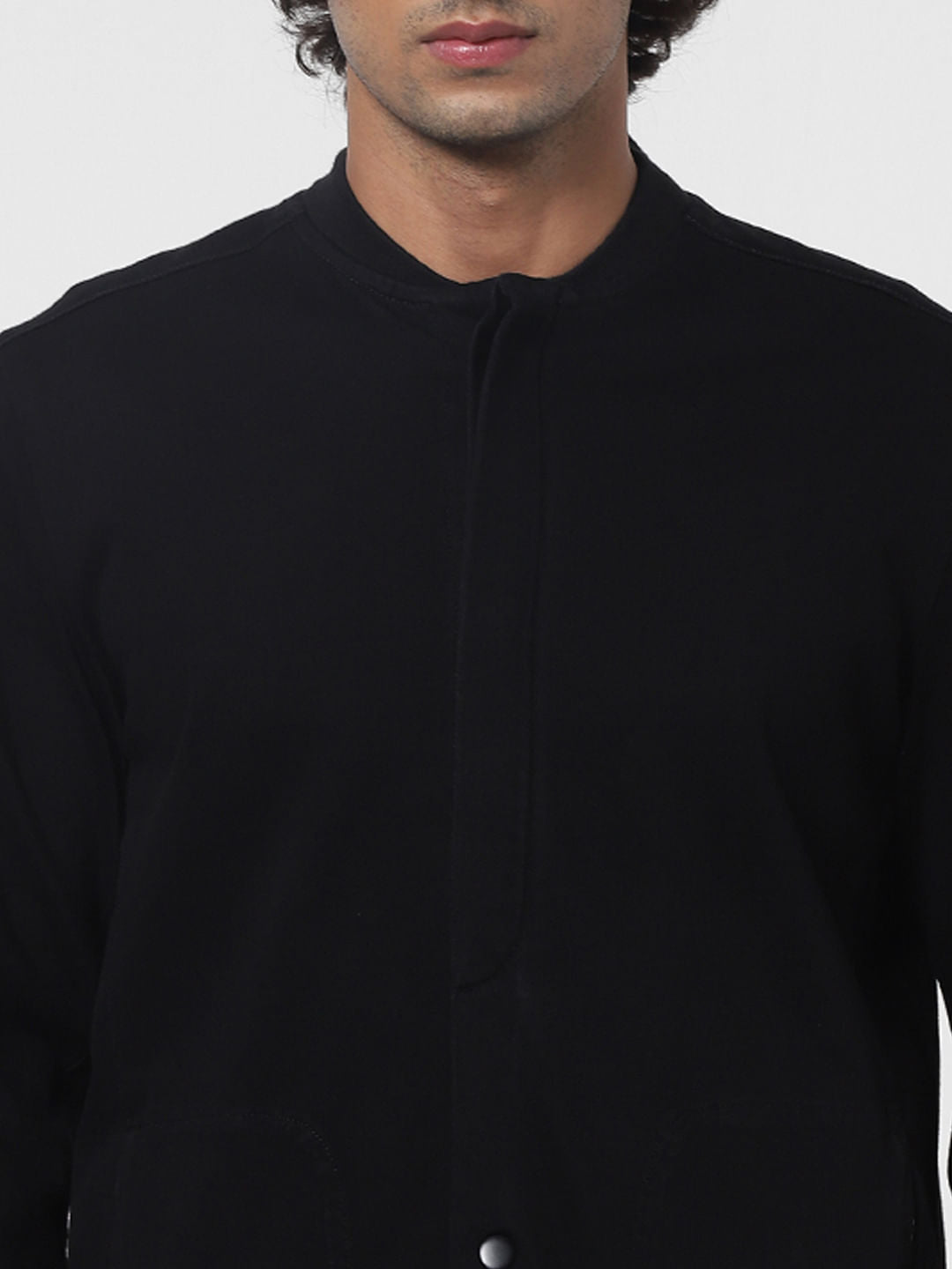Protect Black Front Open Jacket