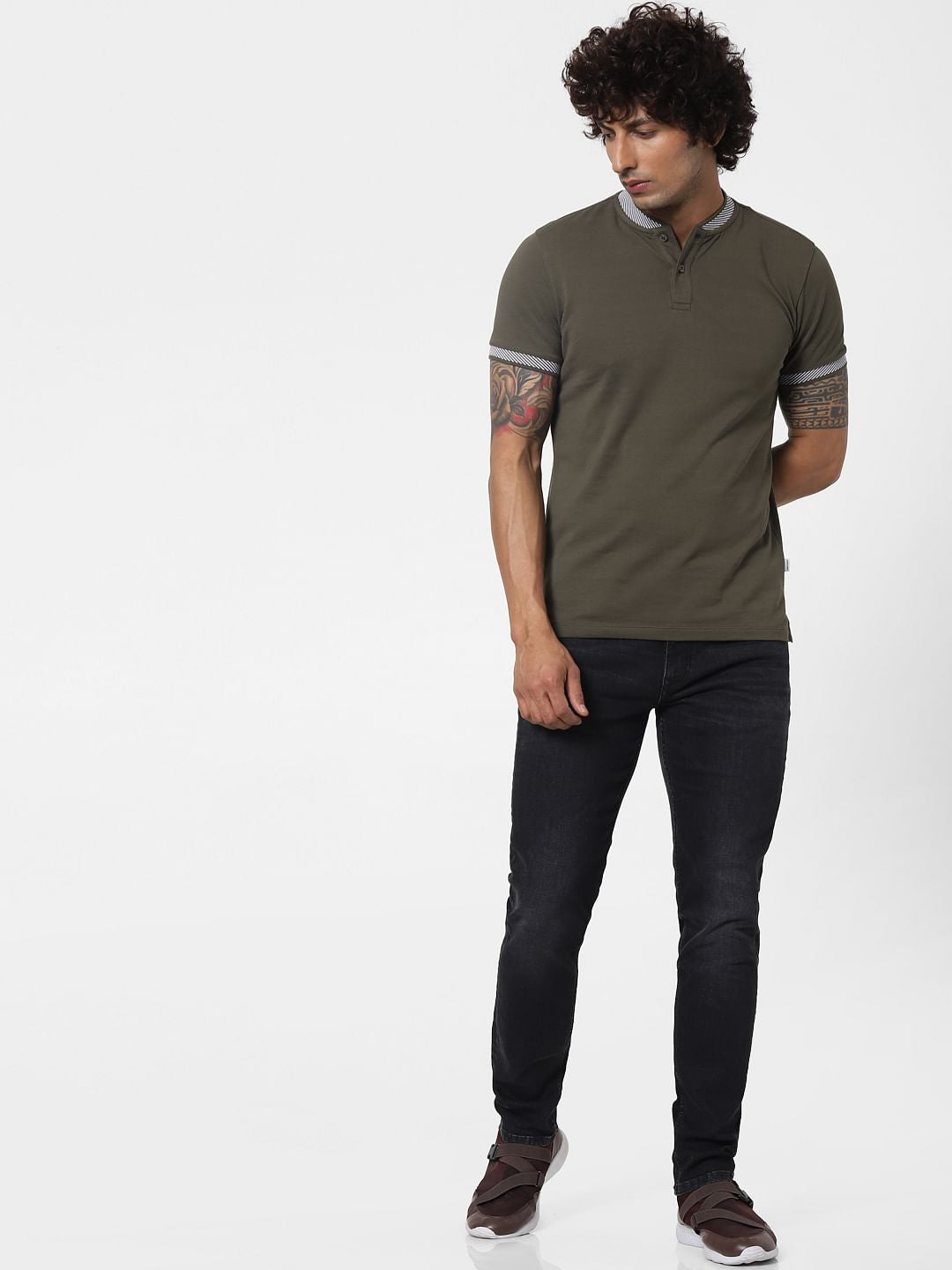 Black Low Rise Glenn Slim Fit Jeans - 28/30