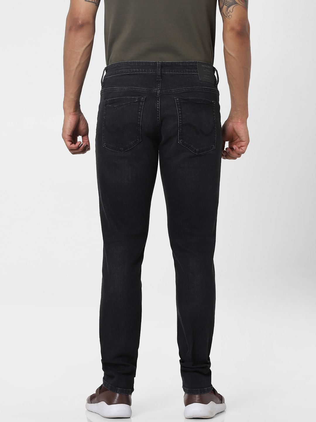 Black Low Rise Glenn Slim Fit Jeans