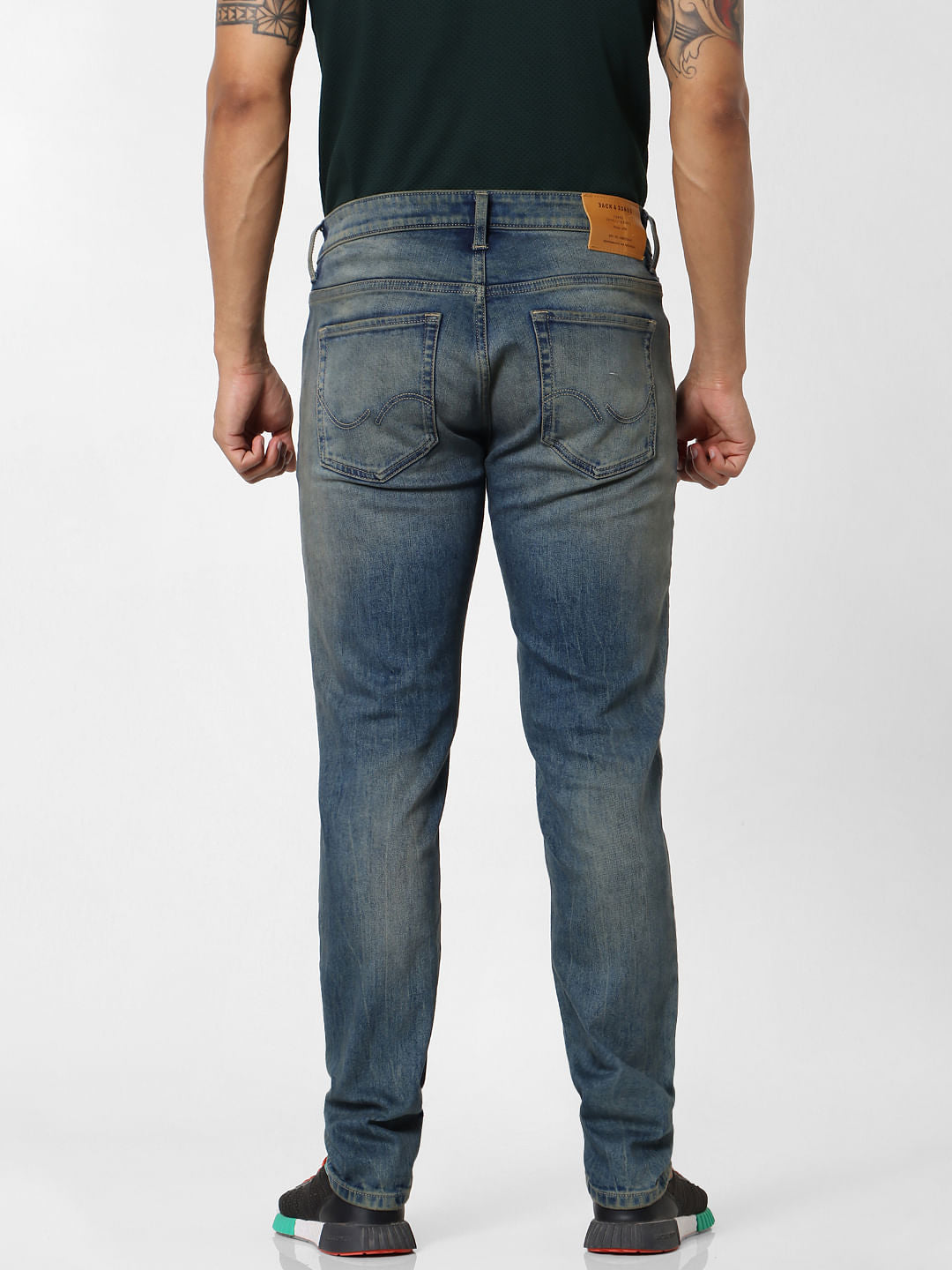 Blue Mid Rise Ben Skinny Fit Jeans