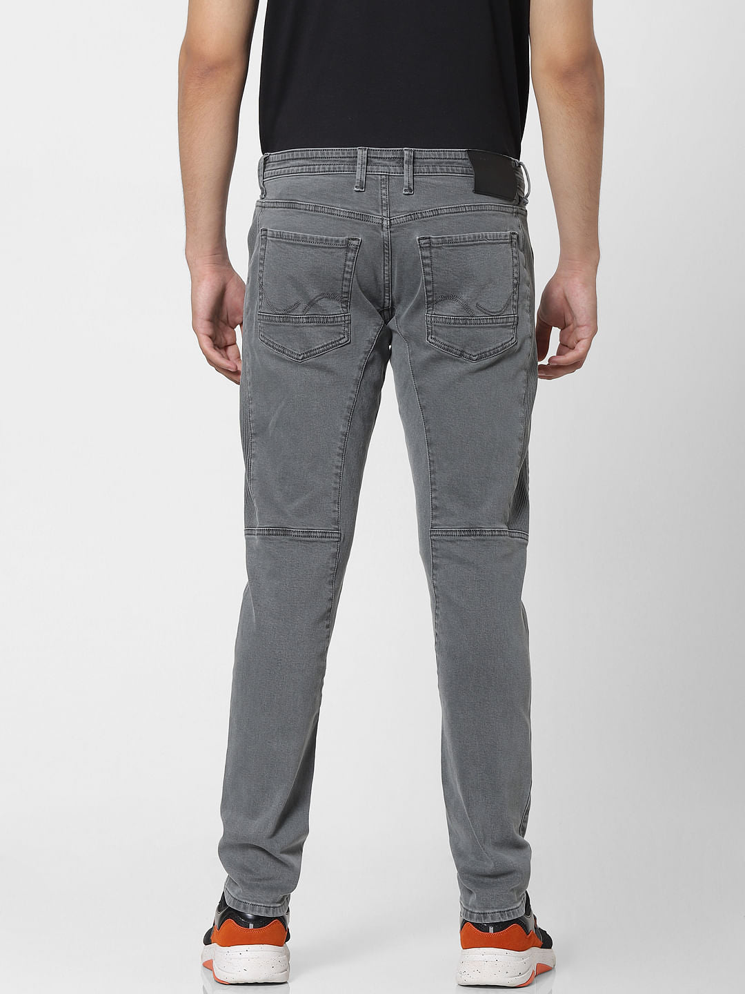Grey Mid Rise Simon Anti Fit Jeans