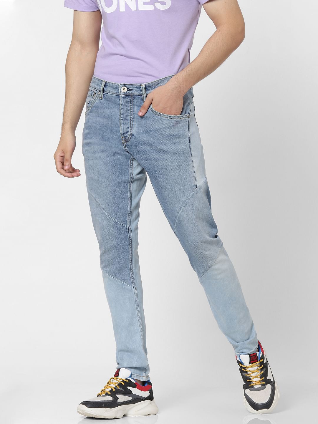 Light Blue Low Rise Tim Washed Anti Fit Jeans