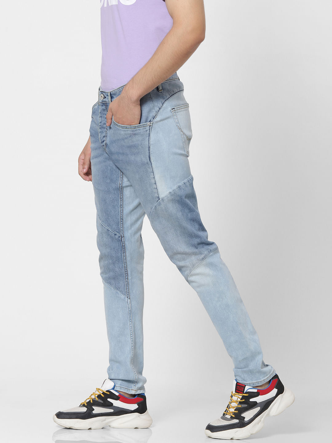 Light Blue Low Rise Tim Washed Anti Fit Jeans