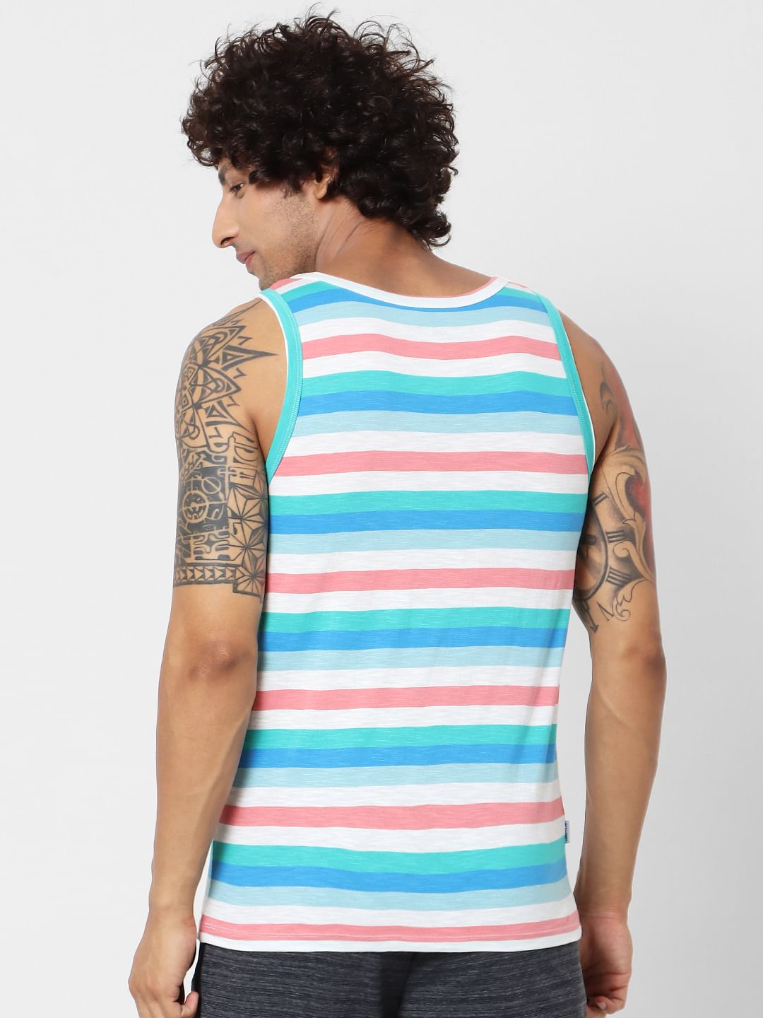 Multi-coloured Striped Vest