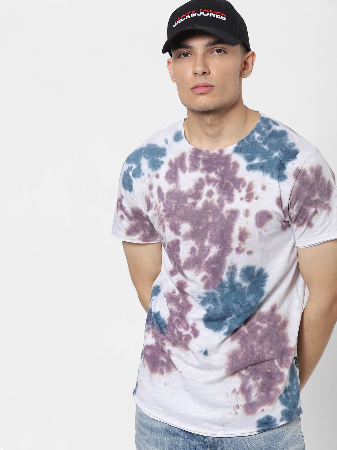 Multi-coloured Tie Dye Crew Neck T-shirt - S