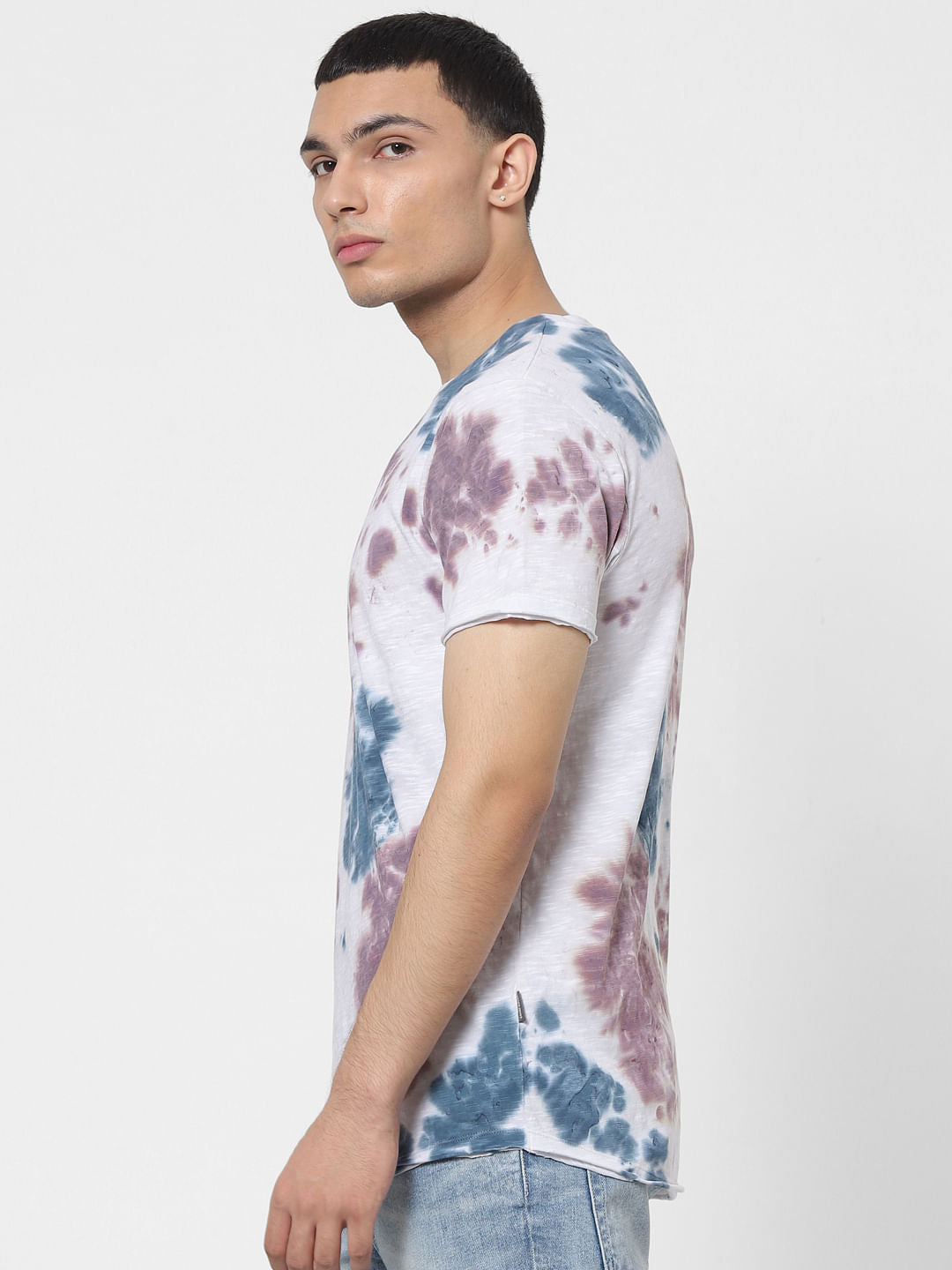 Multi-coloured Tie Dye Crew Neck T-shirt