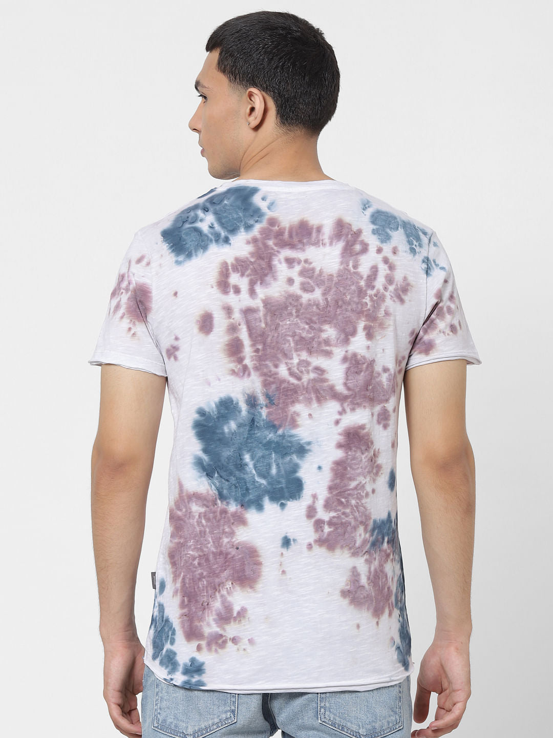 Multi-coloured Tie Dye Crew Neck T-shirt