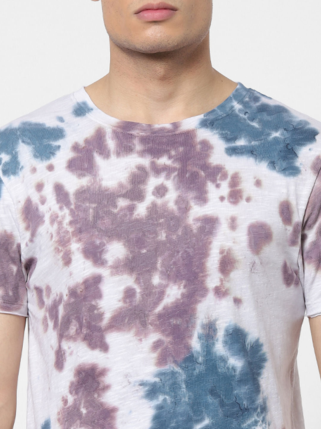 Multi-coloured Tie Dye Crew Neck T-shirt