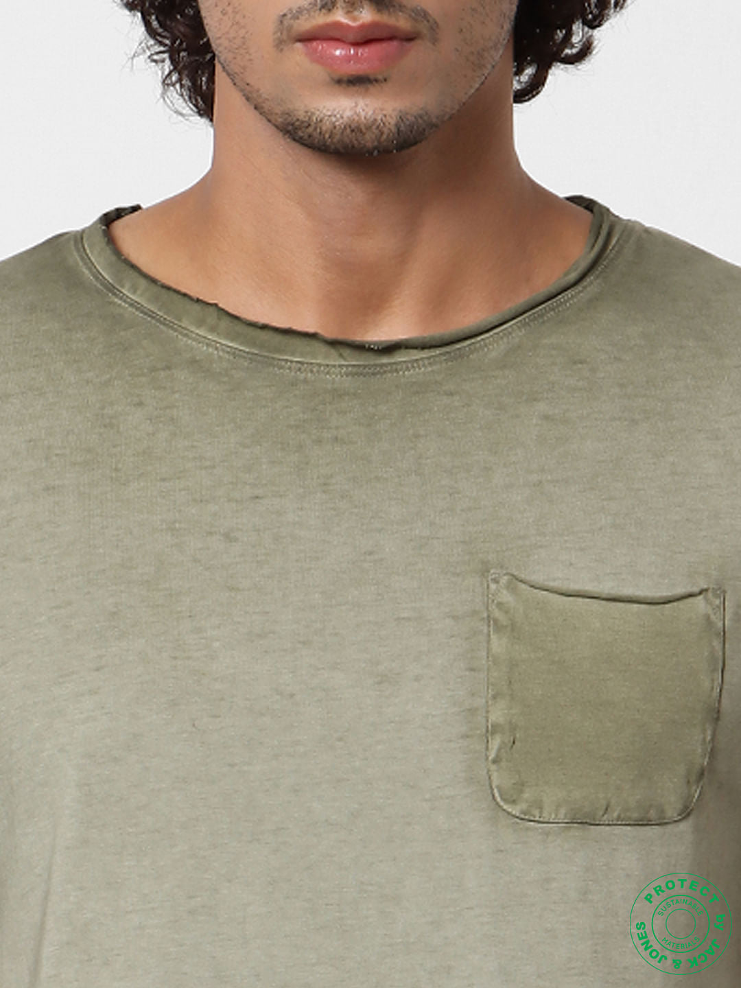 Red Washed Crew Neck T-shirt