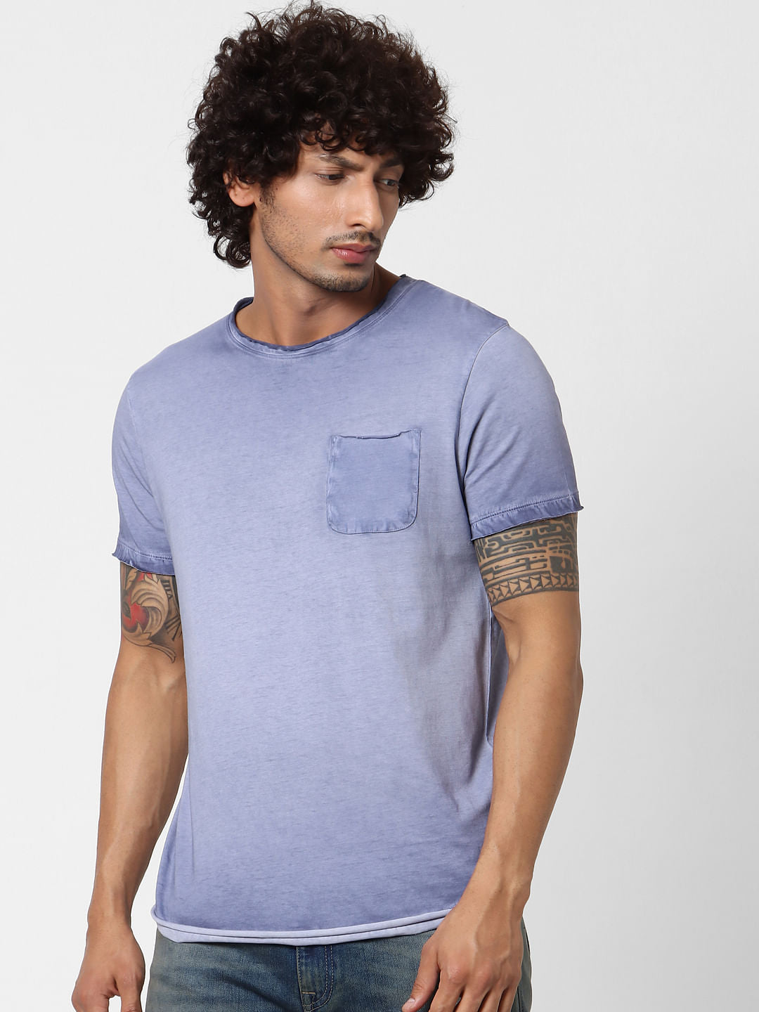 Blue Tie-Dye Crew Neck T-shirt