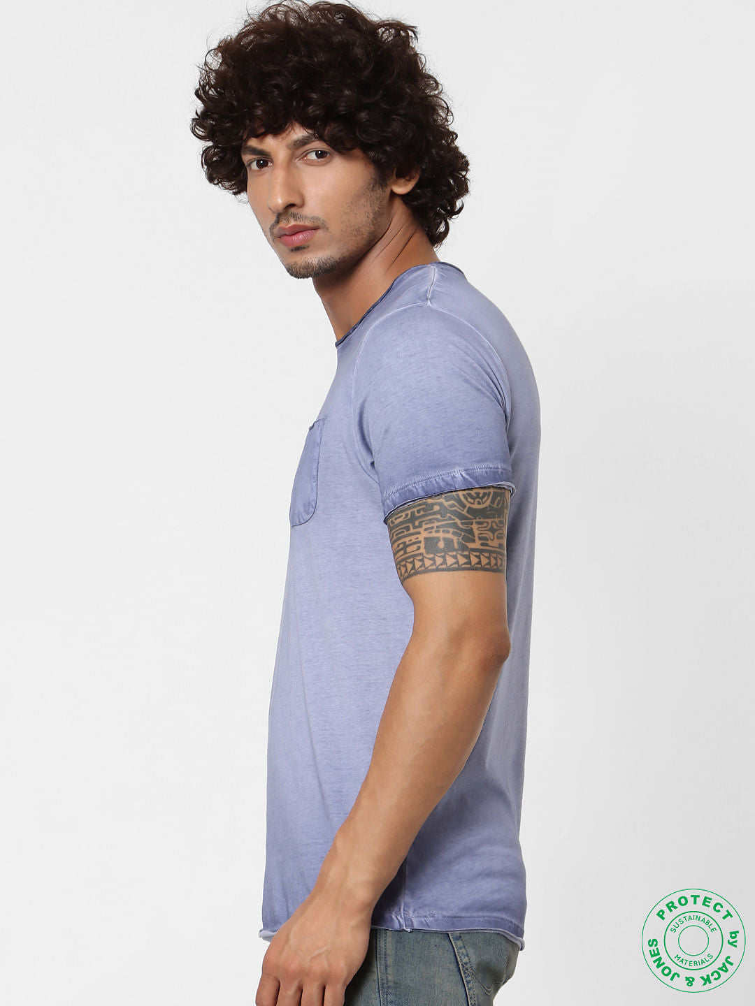 Olive Green Washed Crew Neck T-shirt
