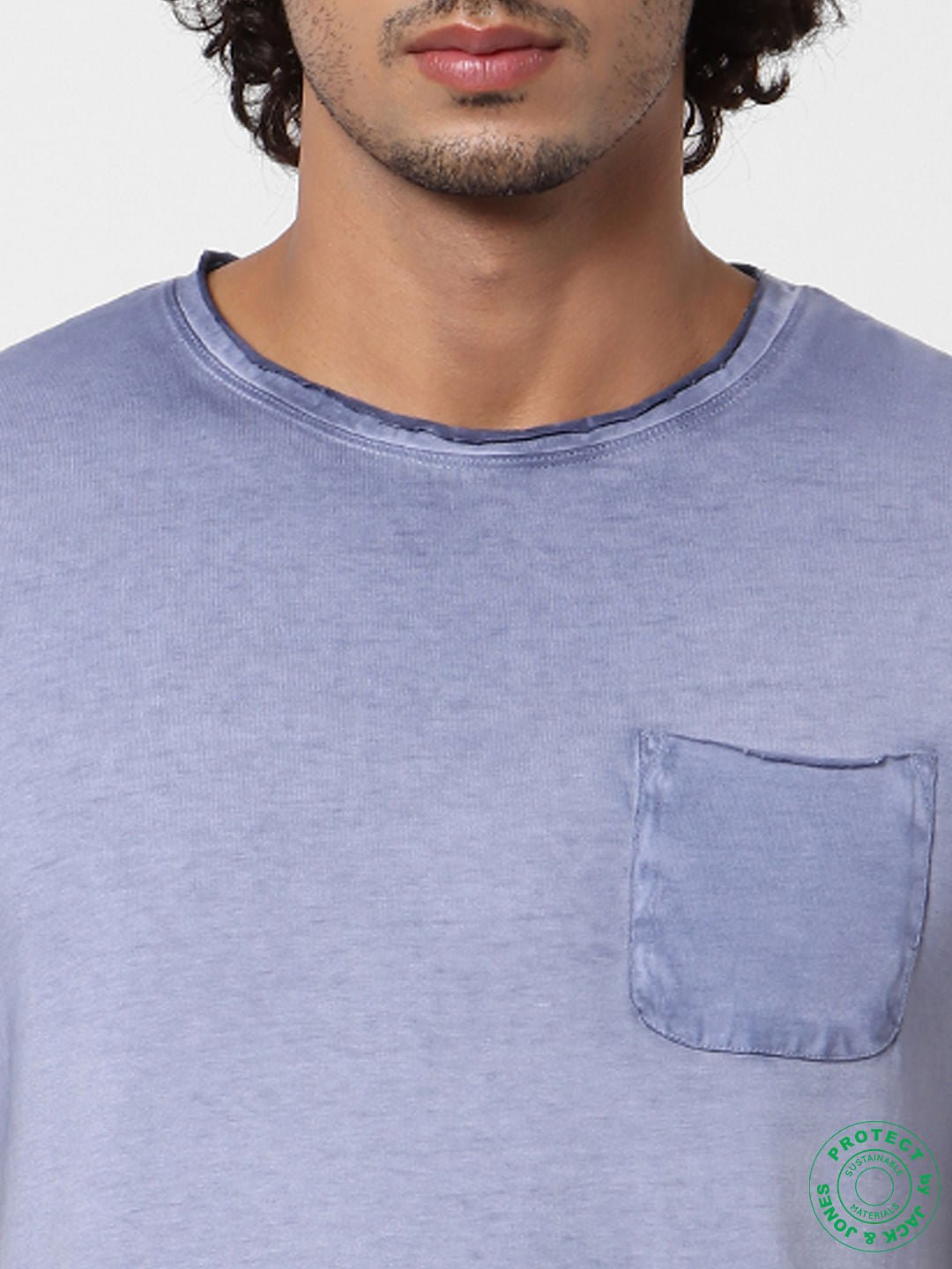 Olive Green Washed Crew Neck T-shirt