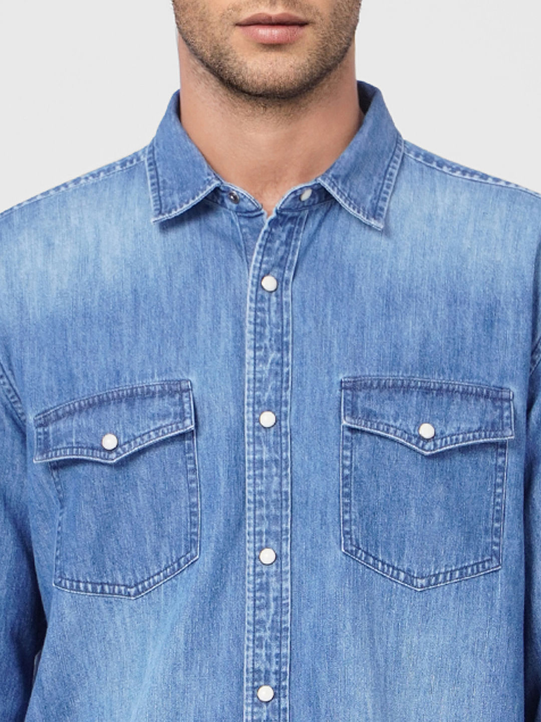 Blue Full Sleeves Denim Shirt