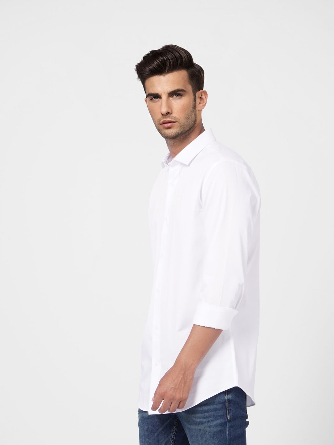 White Formal Full Sleeves Shirt