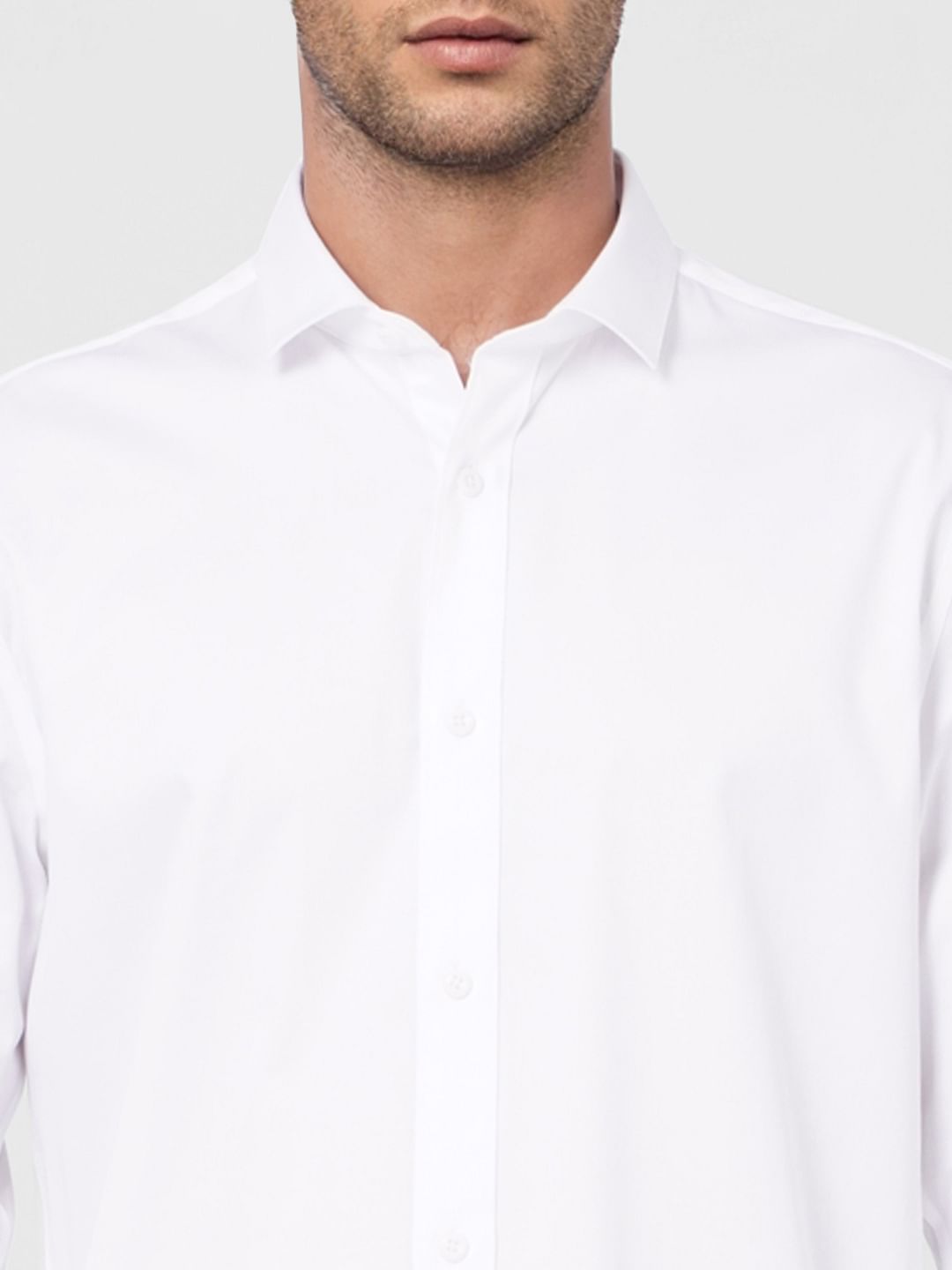 White Formal Full Sleeves Shirt