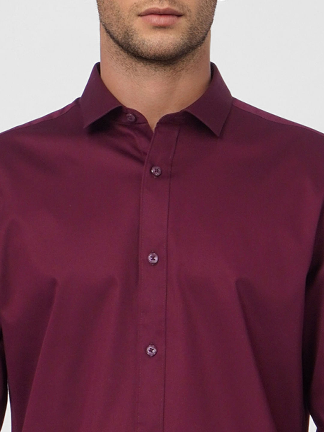 Maroon Formal Full Sleeves Shirt