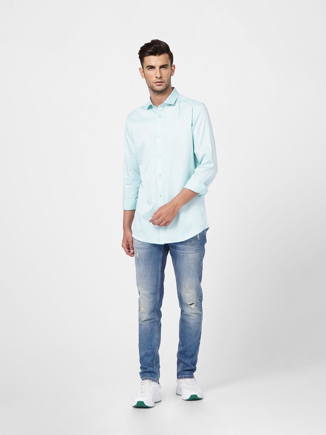 Blue Formal Full Sleeves Shirt