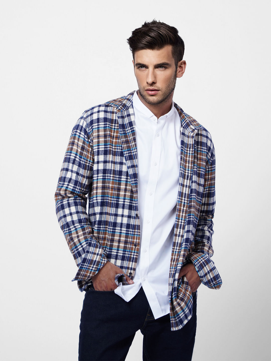 White Formal Full Sleeves Shirt - S