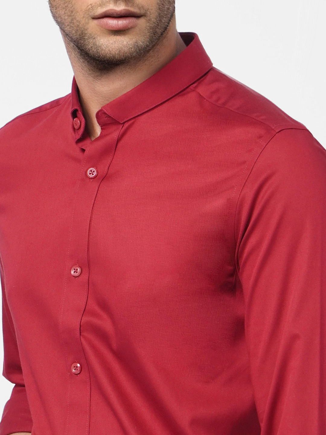 Red Formal Full Sleeves Shirt