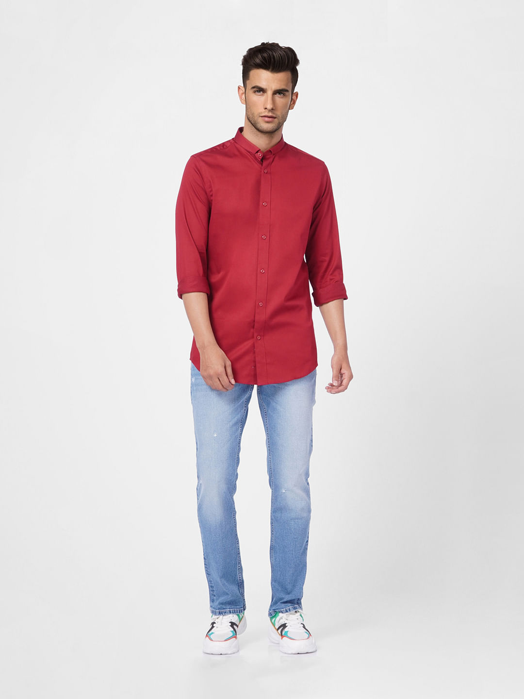 Red Formal Full Sleeves Shirt