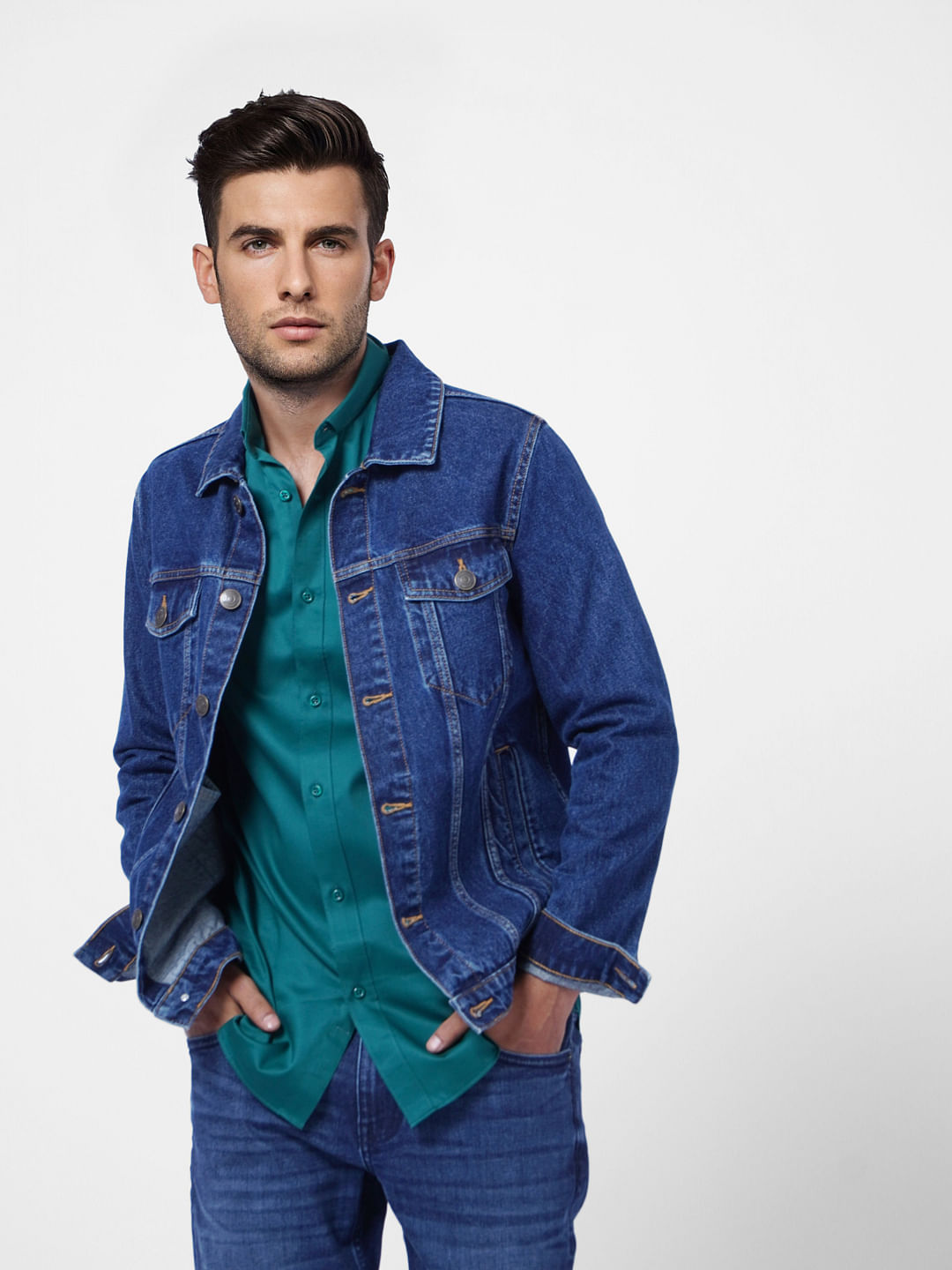 Teal Formal Full Sleeves Shirt - S