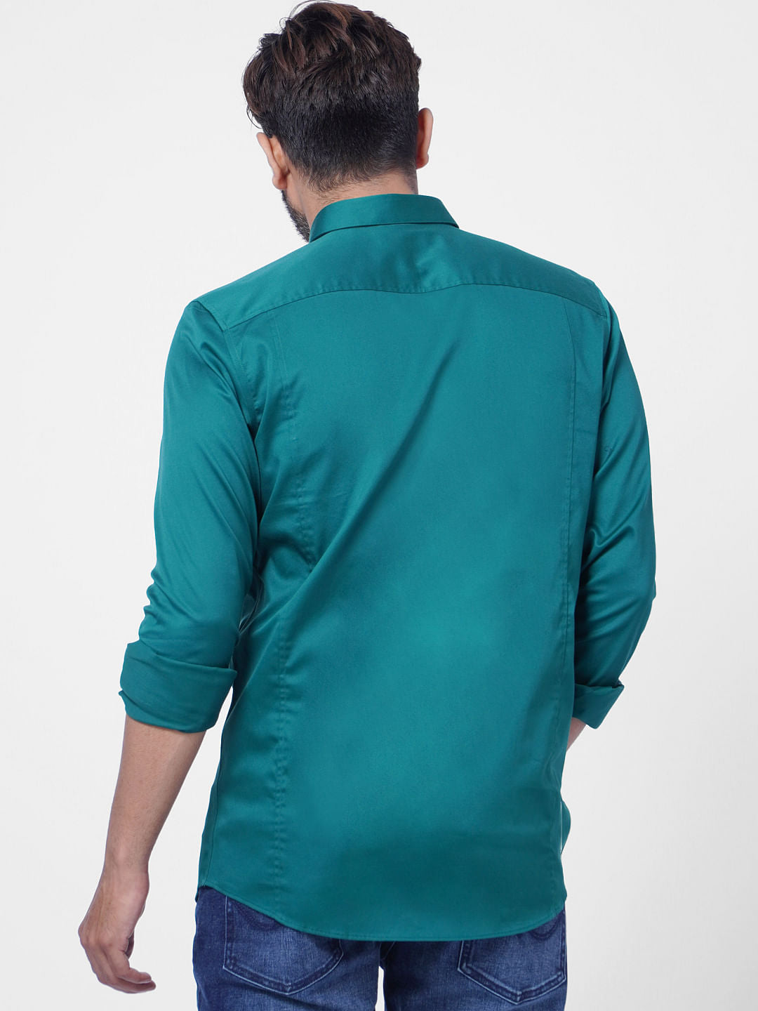Teal Formal Full Sleeves Shirt