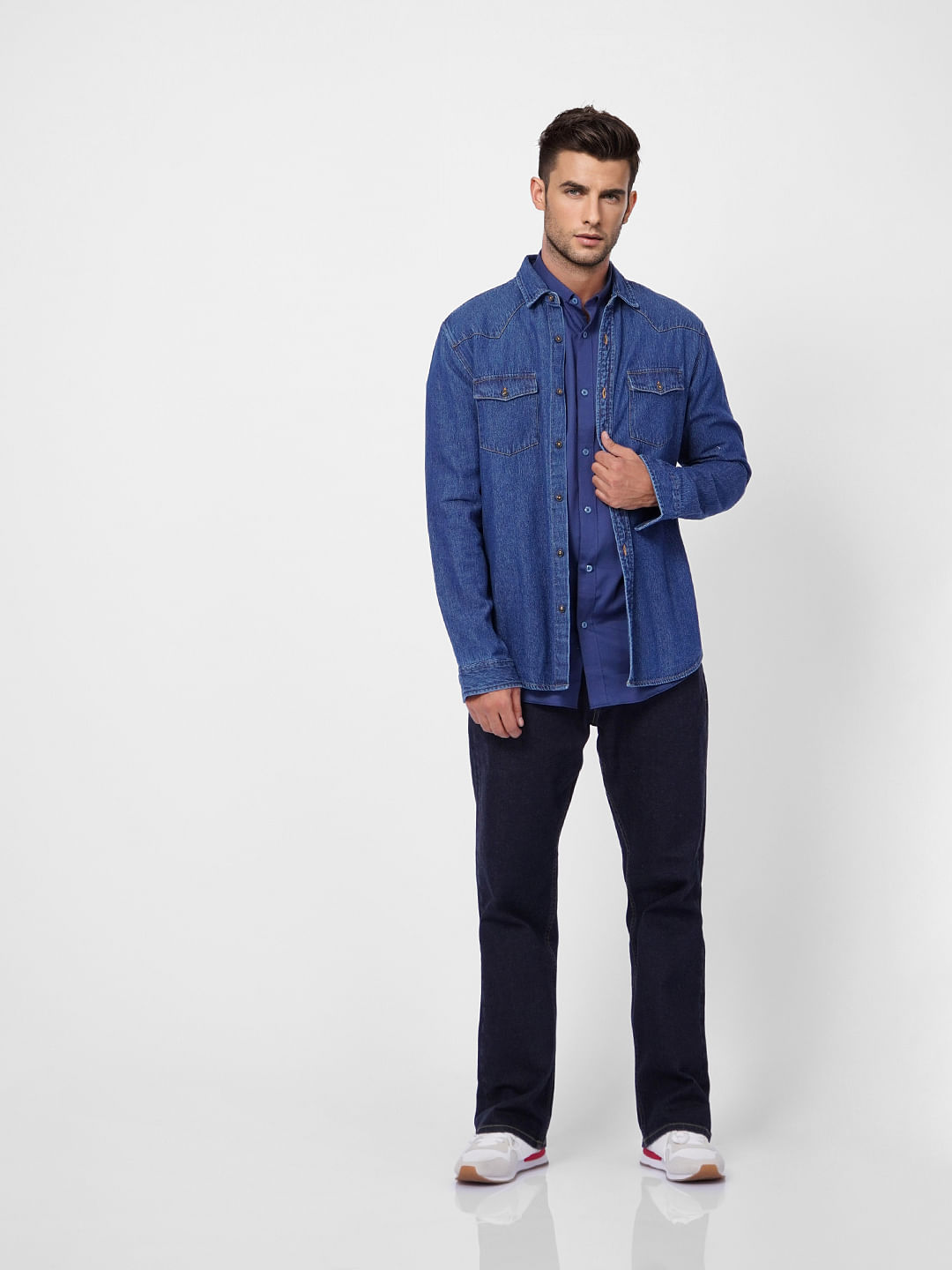 Blue Formal Full Sleeves Shirt - S