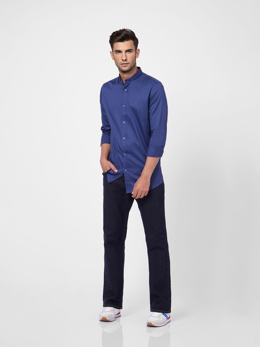 Blue Formal Full Sleeves Shirt