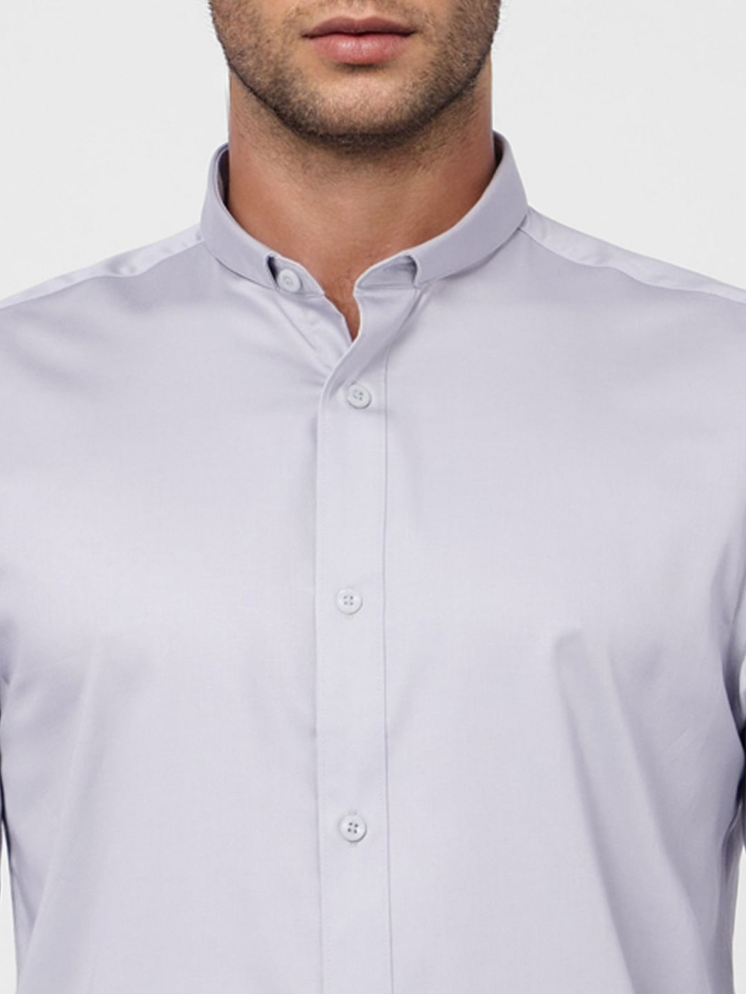 Grey Formal Full Sleeves Shirt
