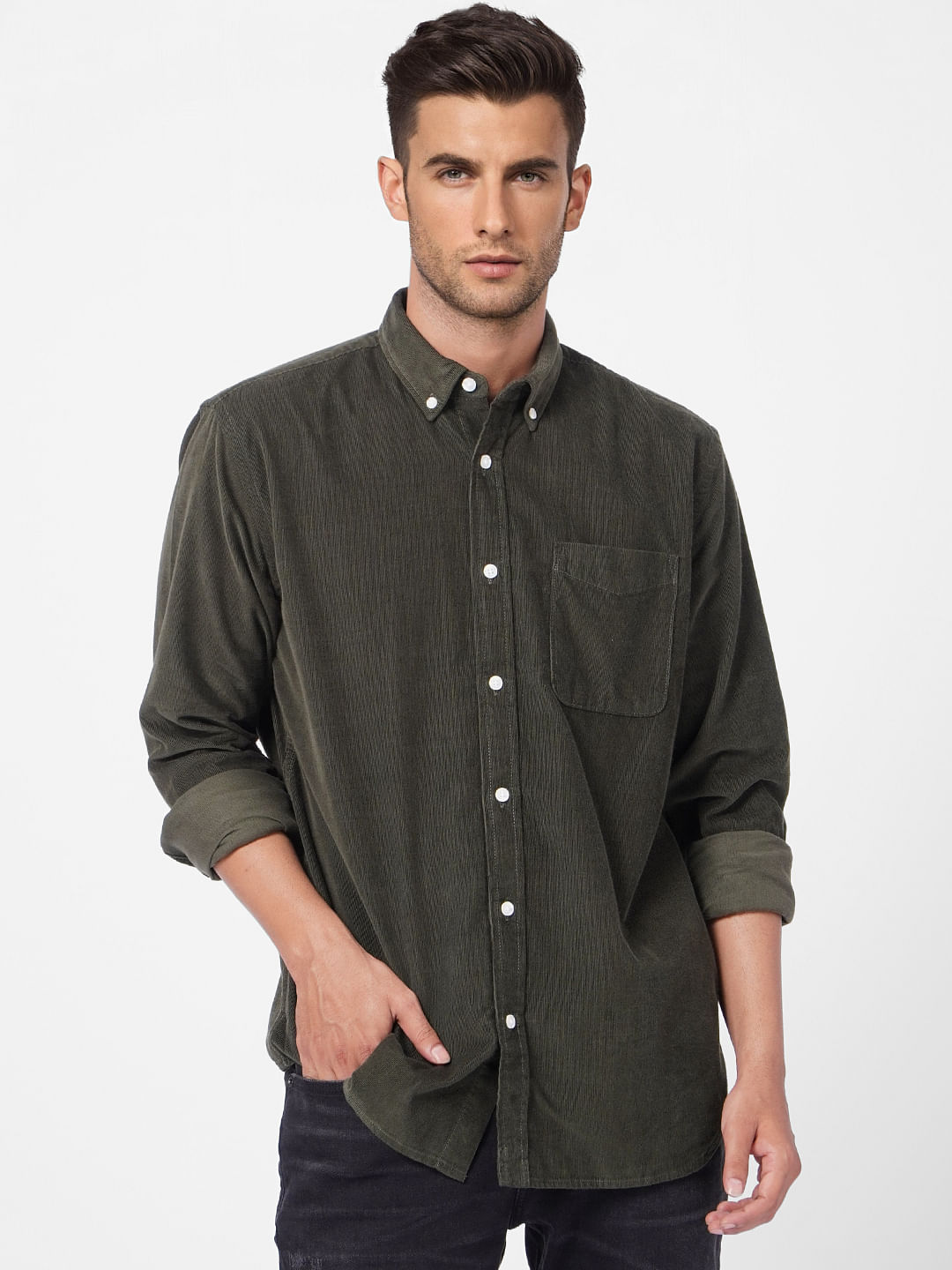 Dark Green Full Sleeves Shirt