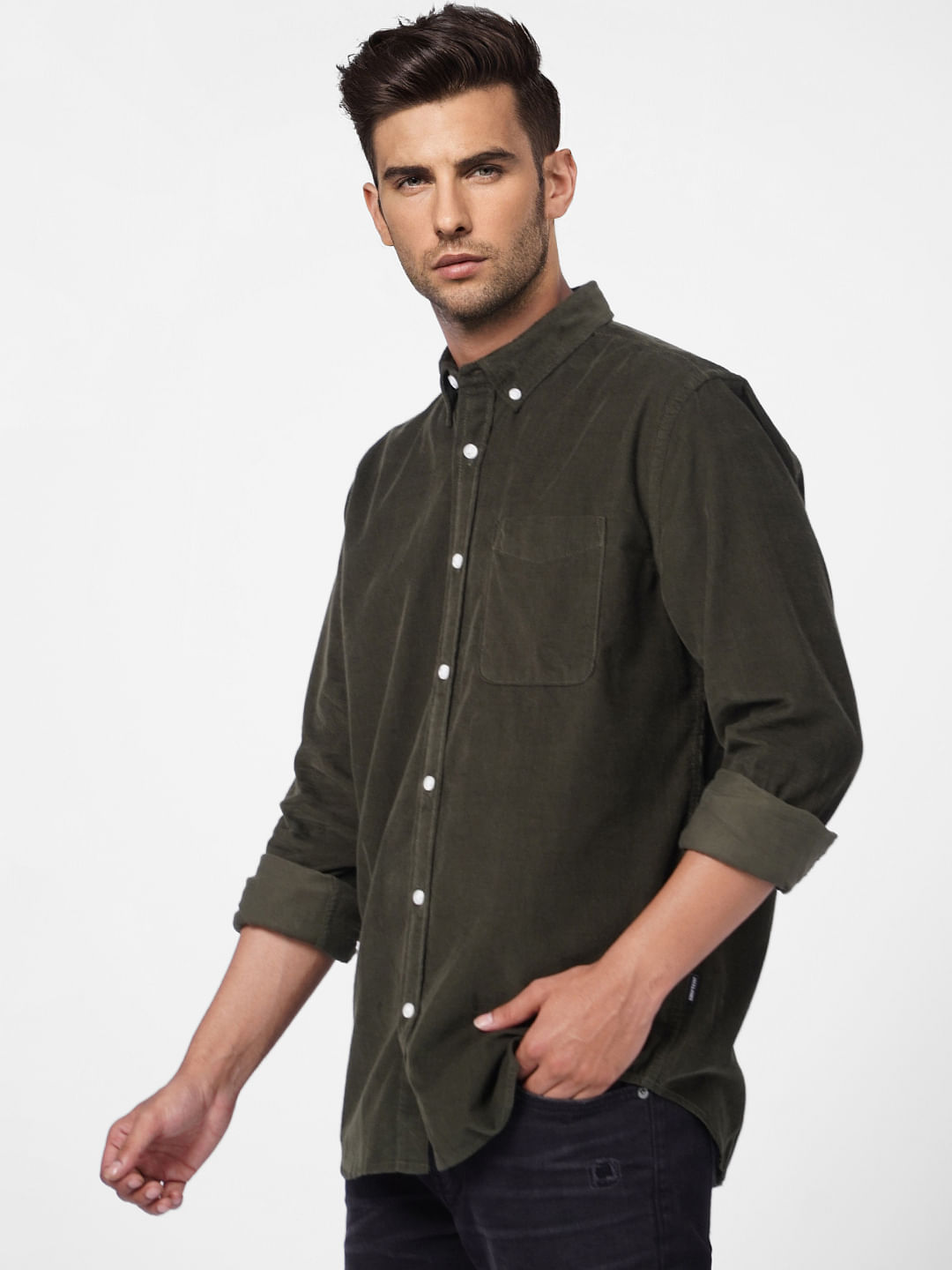 Dark Green Full Sleeves Shirt