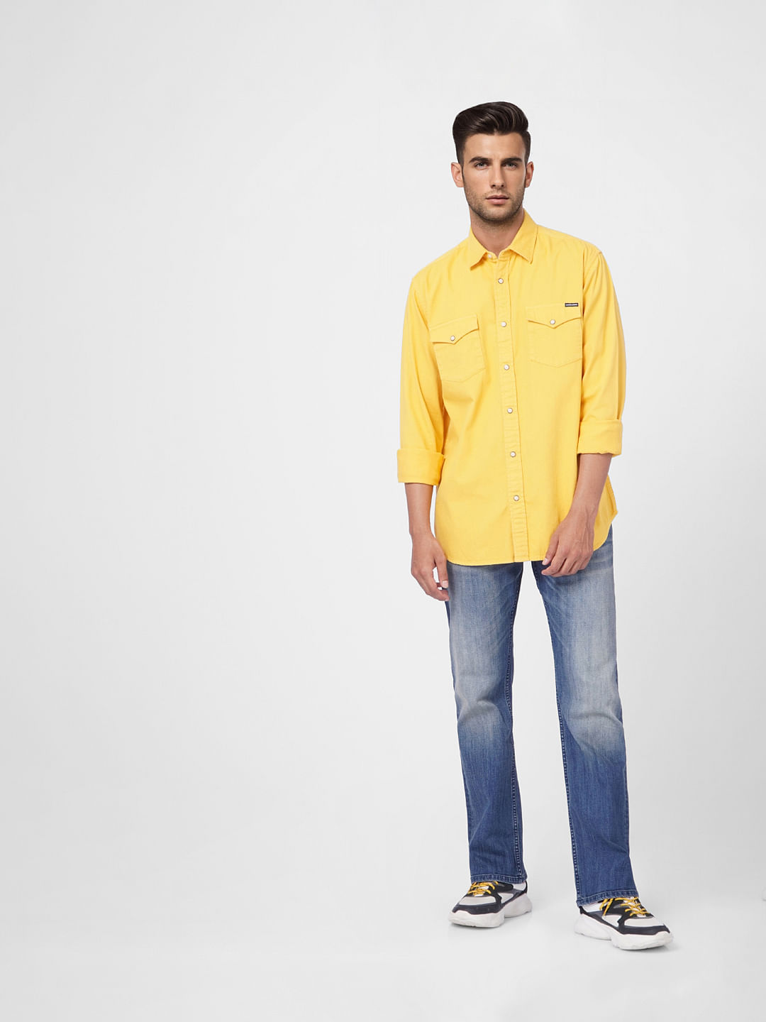 Yellow Full Sleeves Shirt