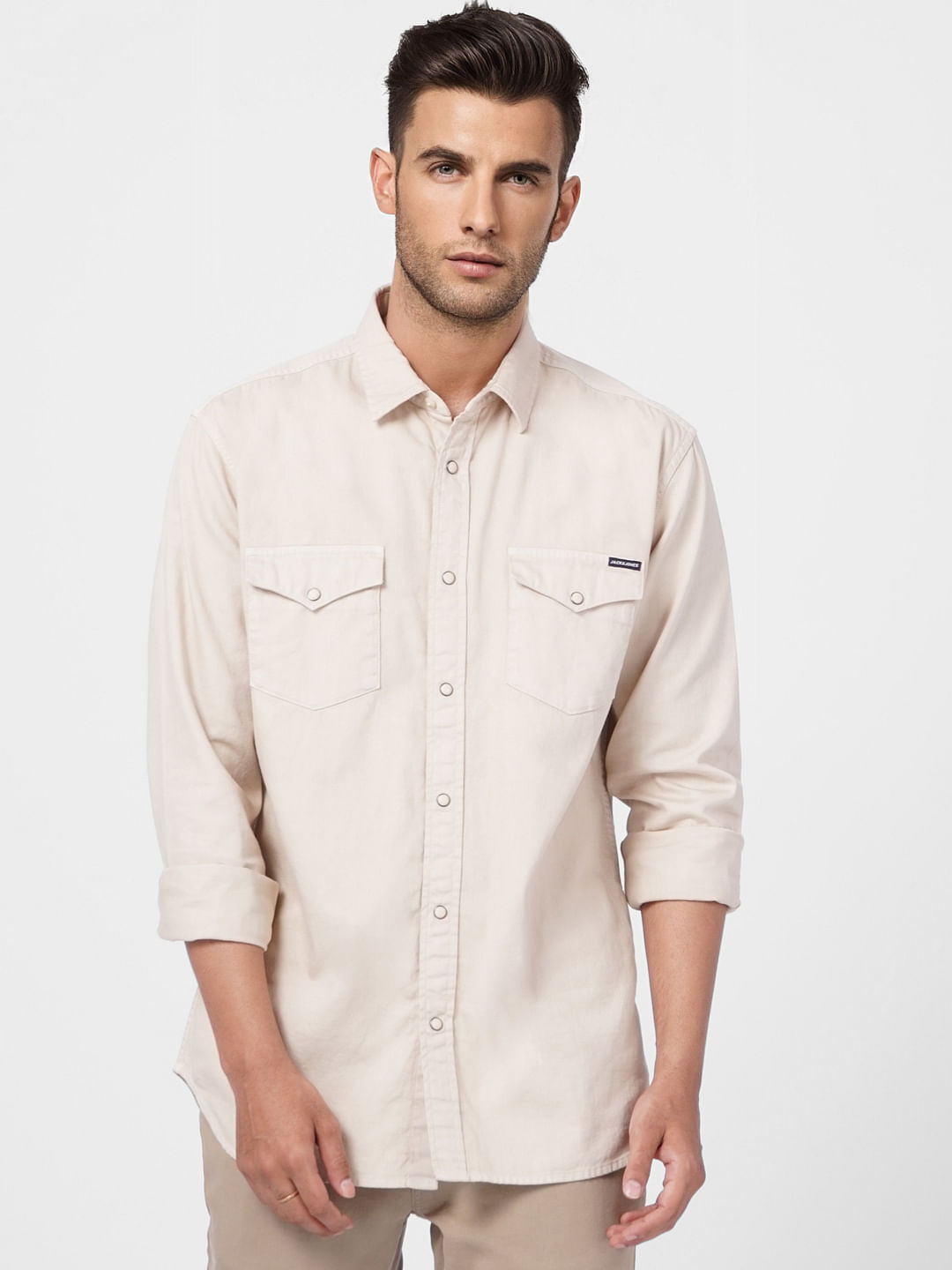 Cream Full Sleeves Shirt