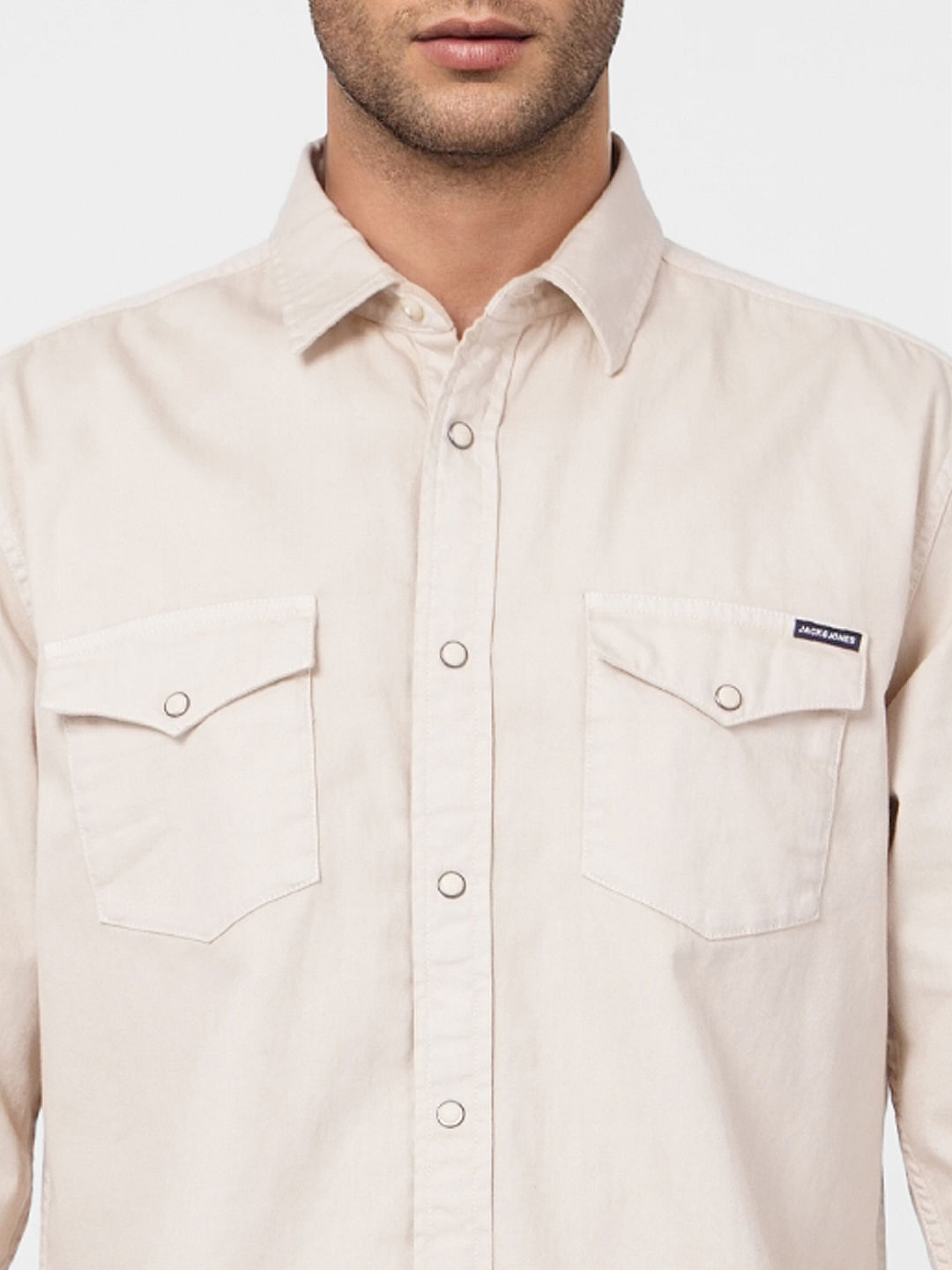 Cream Full Sleeves Shirt