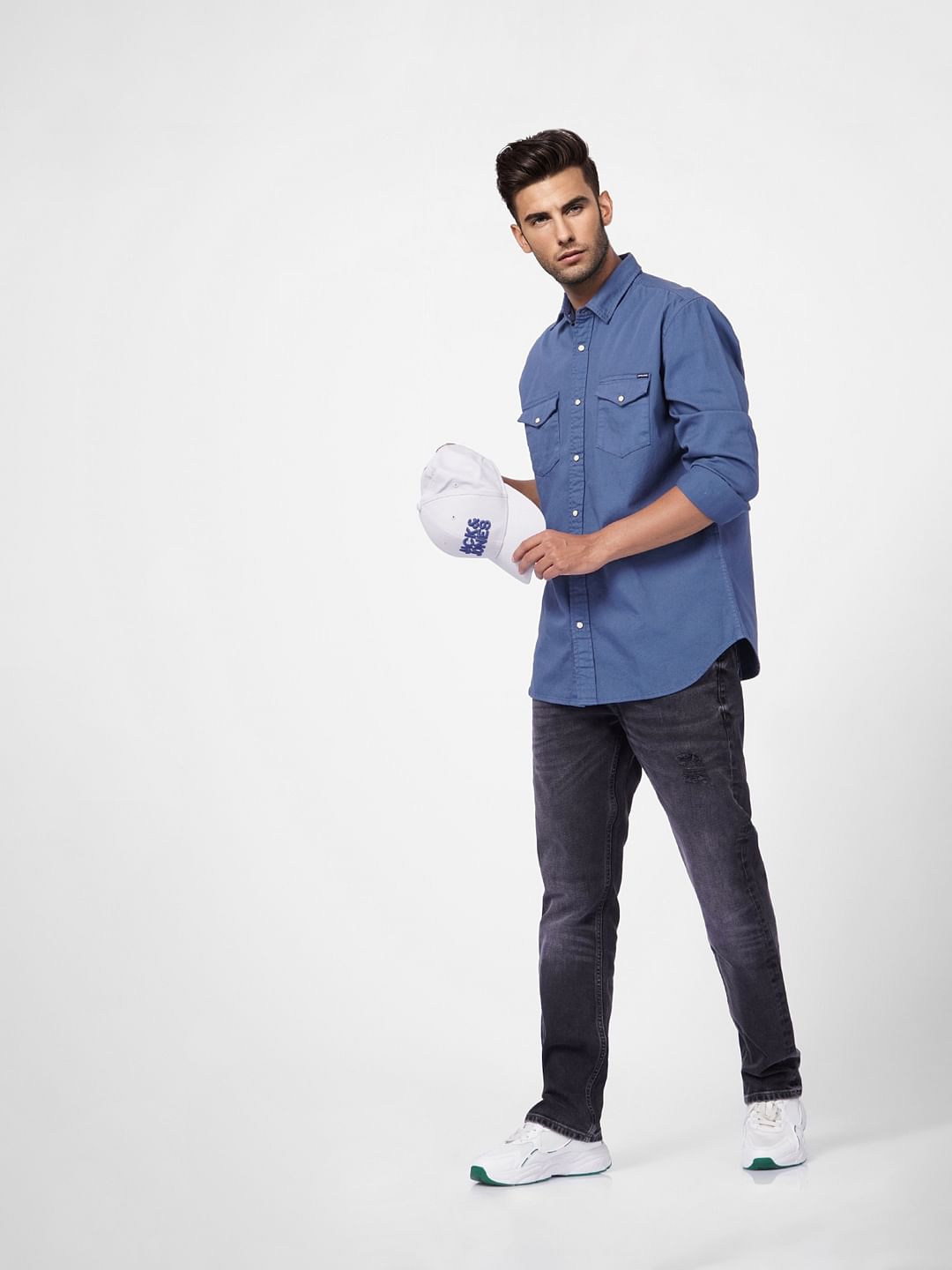 Blue Full Sleeves Shirt - S