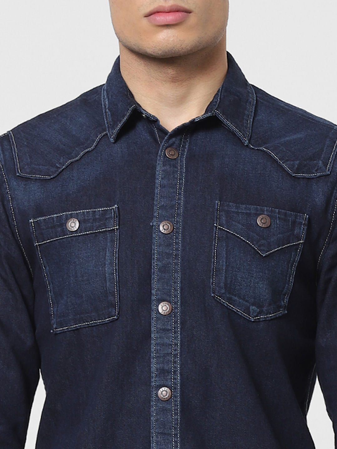 Blue Full Sleeves Denim Shirt