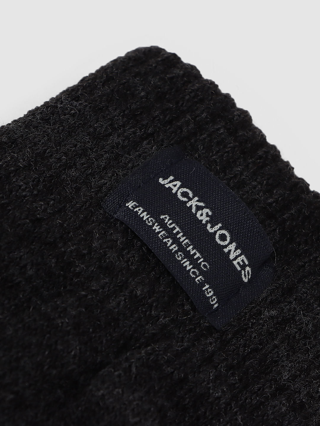 Dark Grey Knit Gloves
