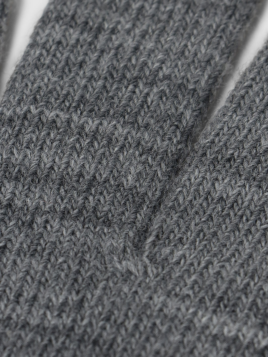 Grey Knit Gloves