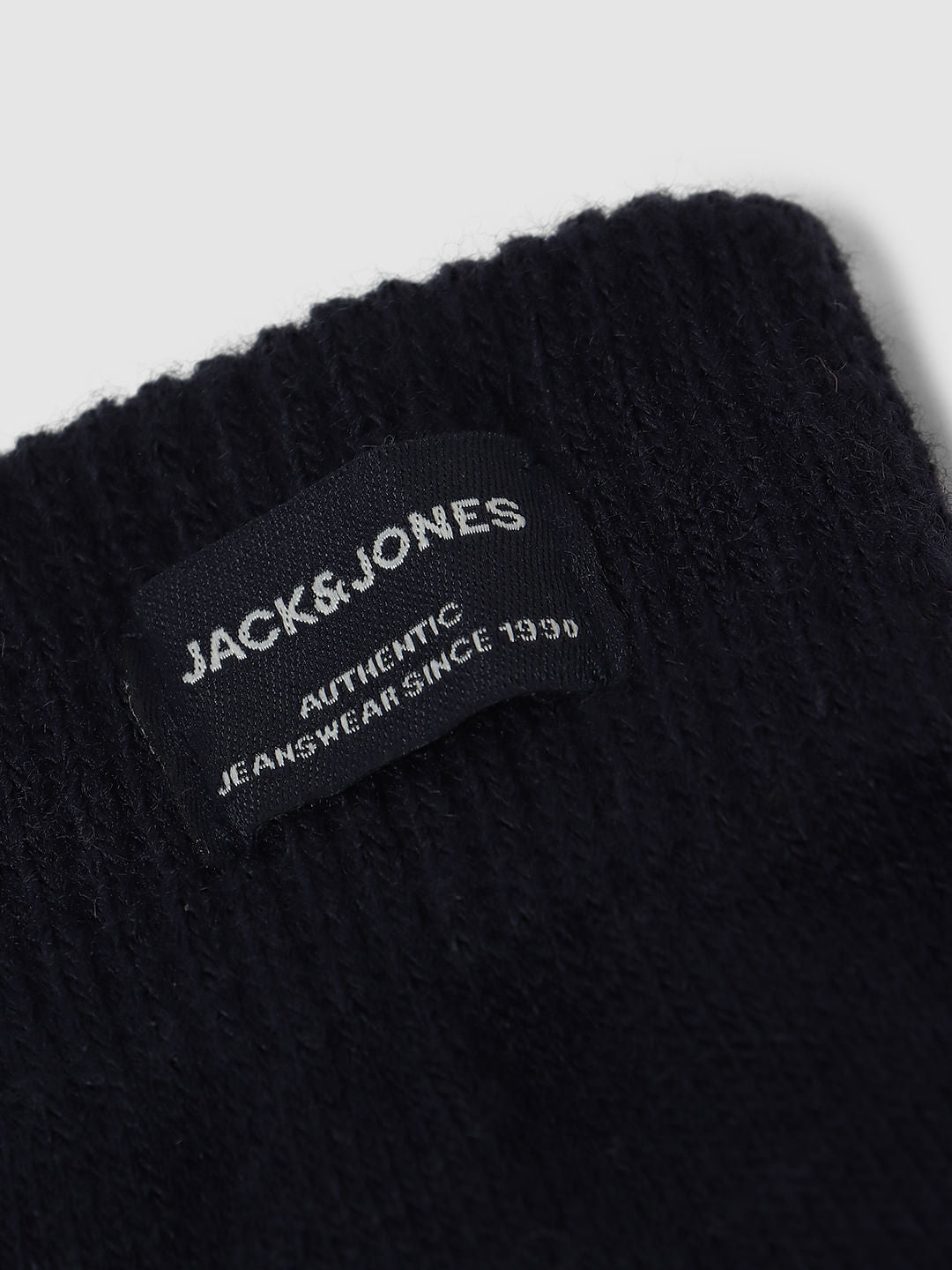 Navy Blue Knit Gloves