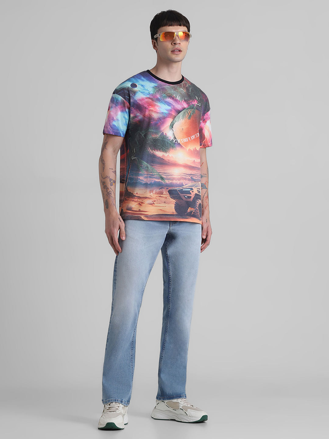 Light Blue Mid Rise Clark Regular Fit Jeans