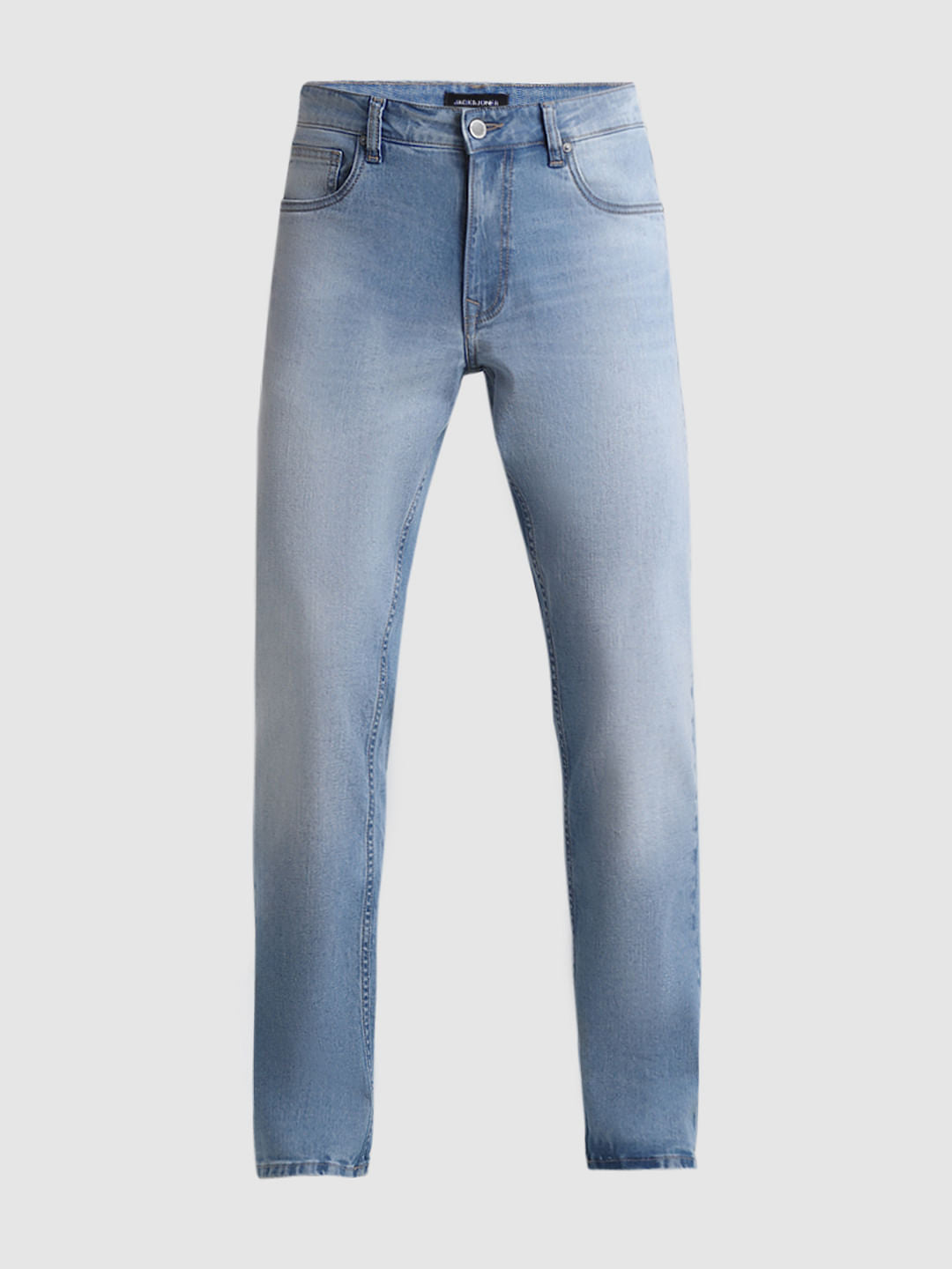 Light Blue Mid Rise Clark Regular Fit Jeans