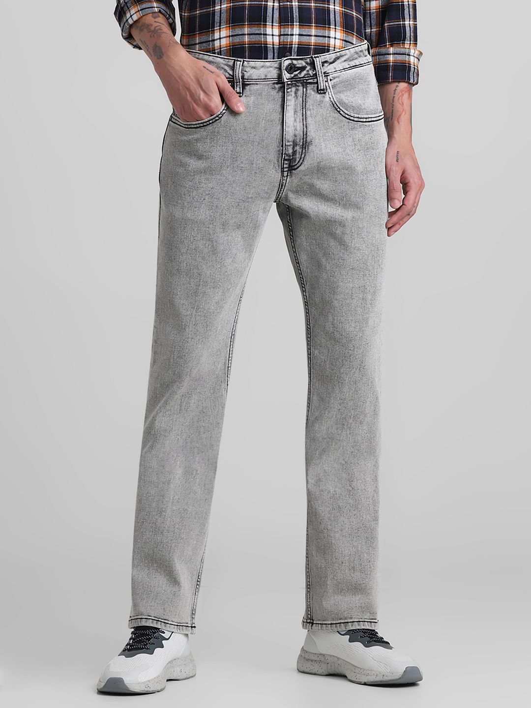 Grey High Rise Ray Bootcut Jeans - 28/30