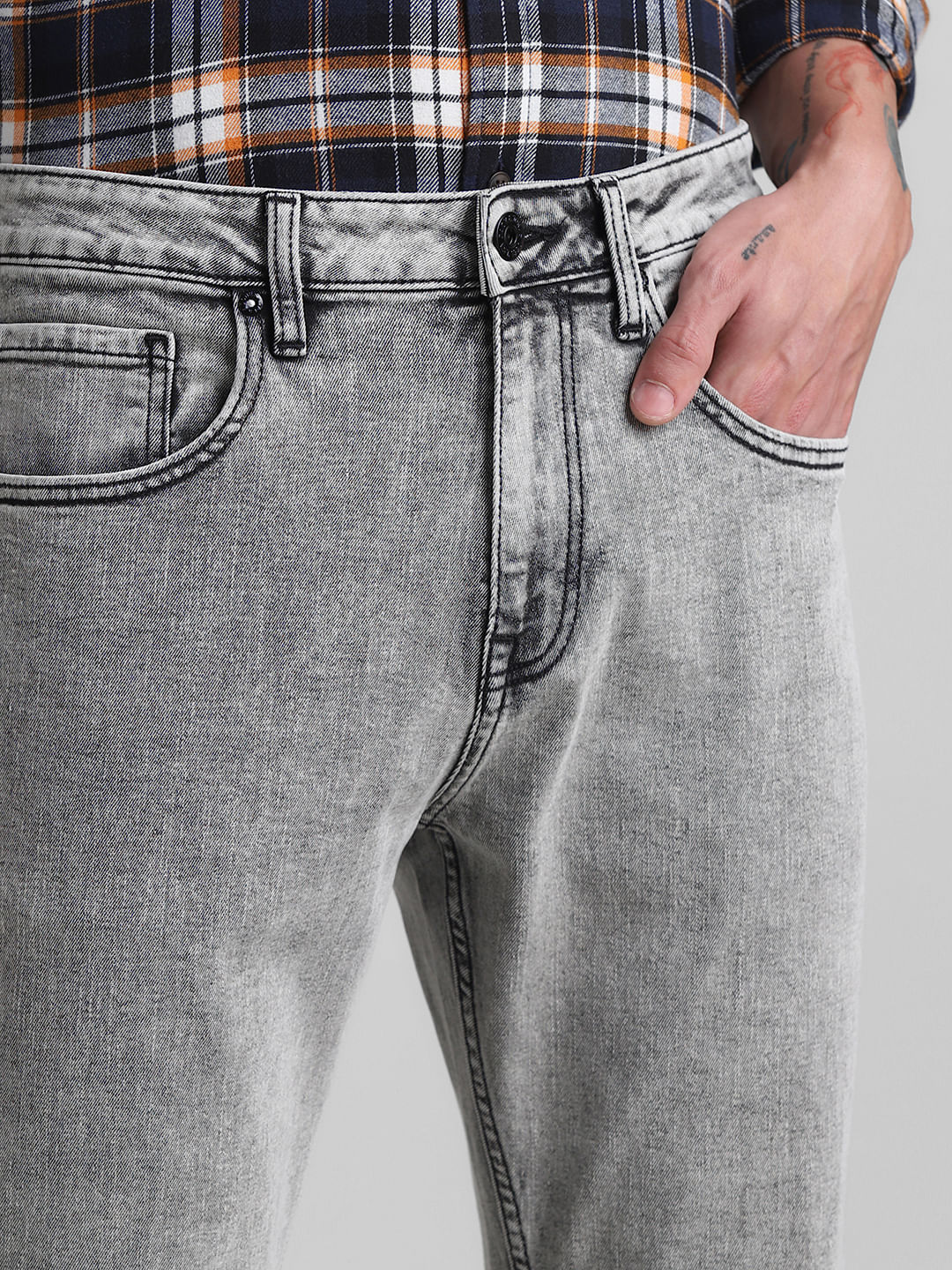 Grey High Rise Ray Bootcut Jeans