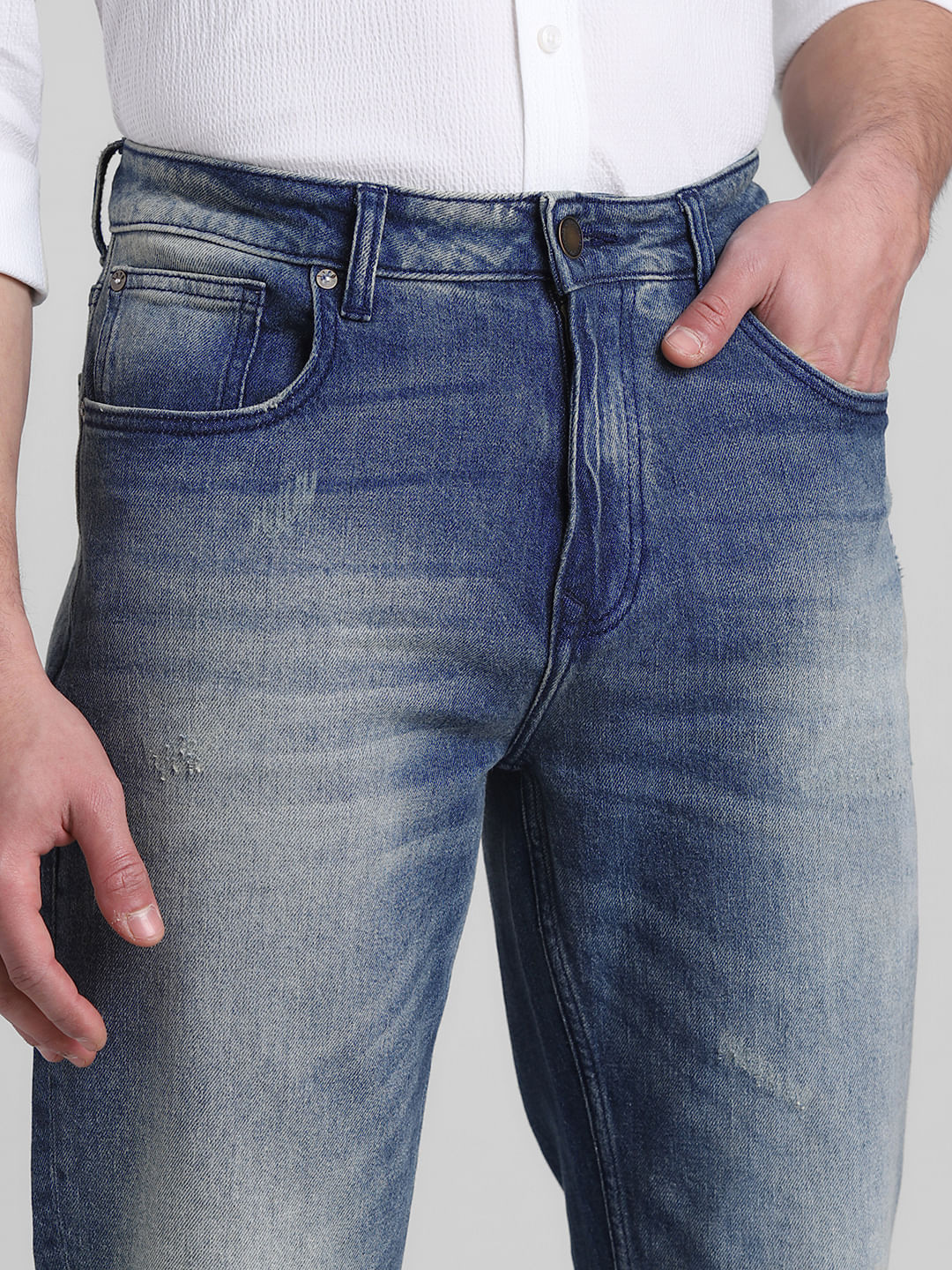 Blue High Rise Ray Bootcut Fit Jeans