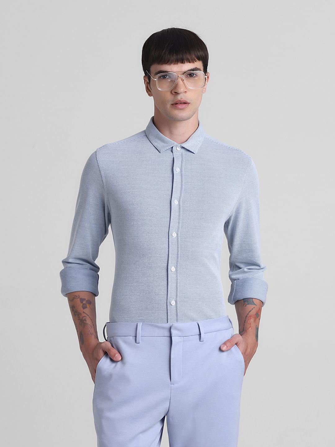 Blue Full Sleeves Shirt