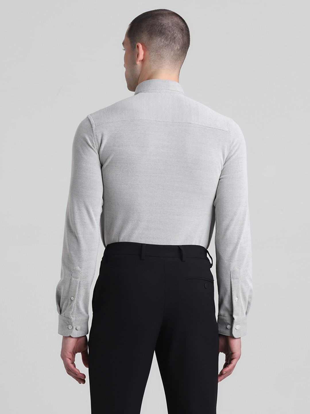 White Slim Fit Full Sleeves Shirt