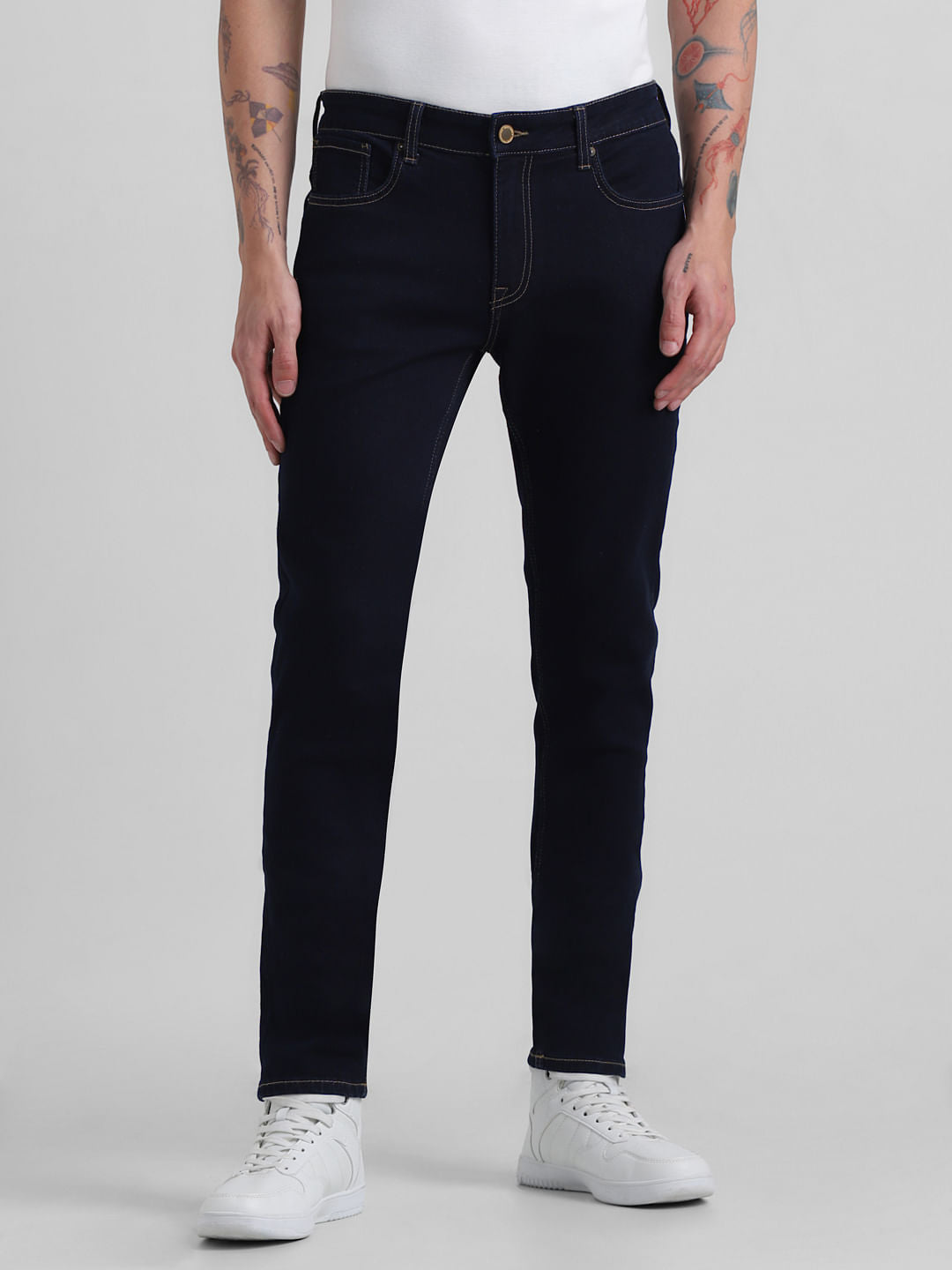 Dark Blue Low Rise Ben Skinny Jeans - 28/30