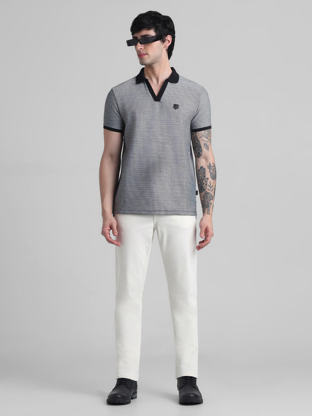 Beige Low Rise Glenn Slim Fit Jeans