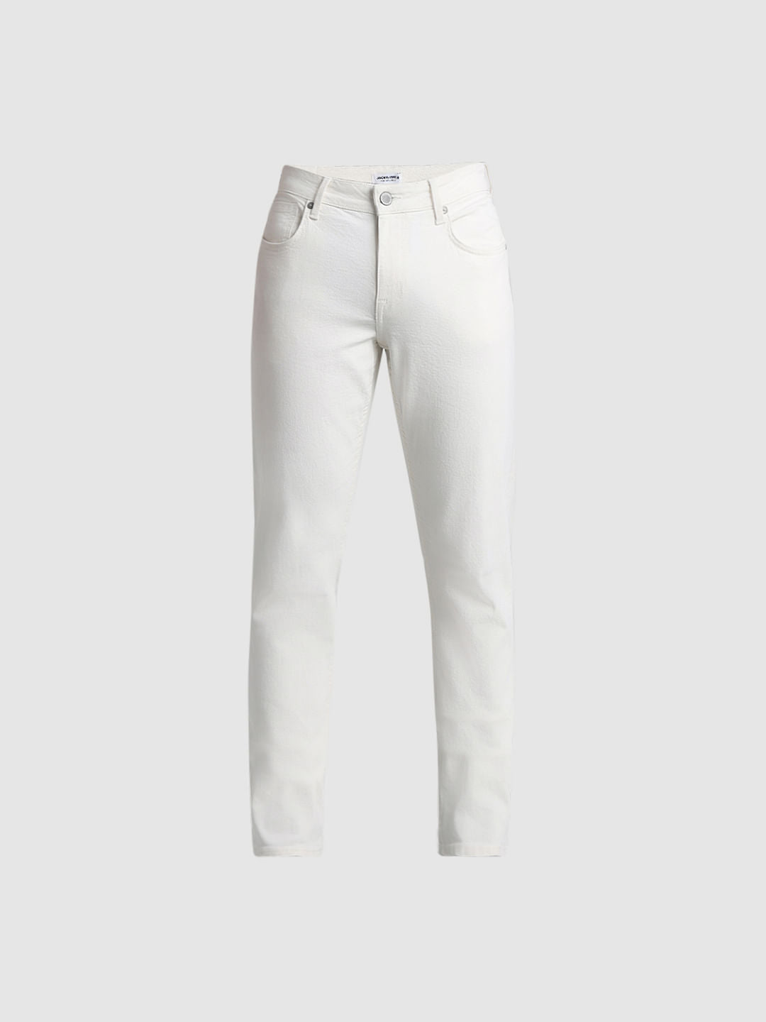 Beige Low Rise Glenn Slim Fit Jeans